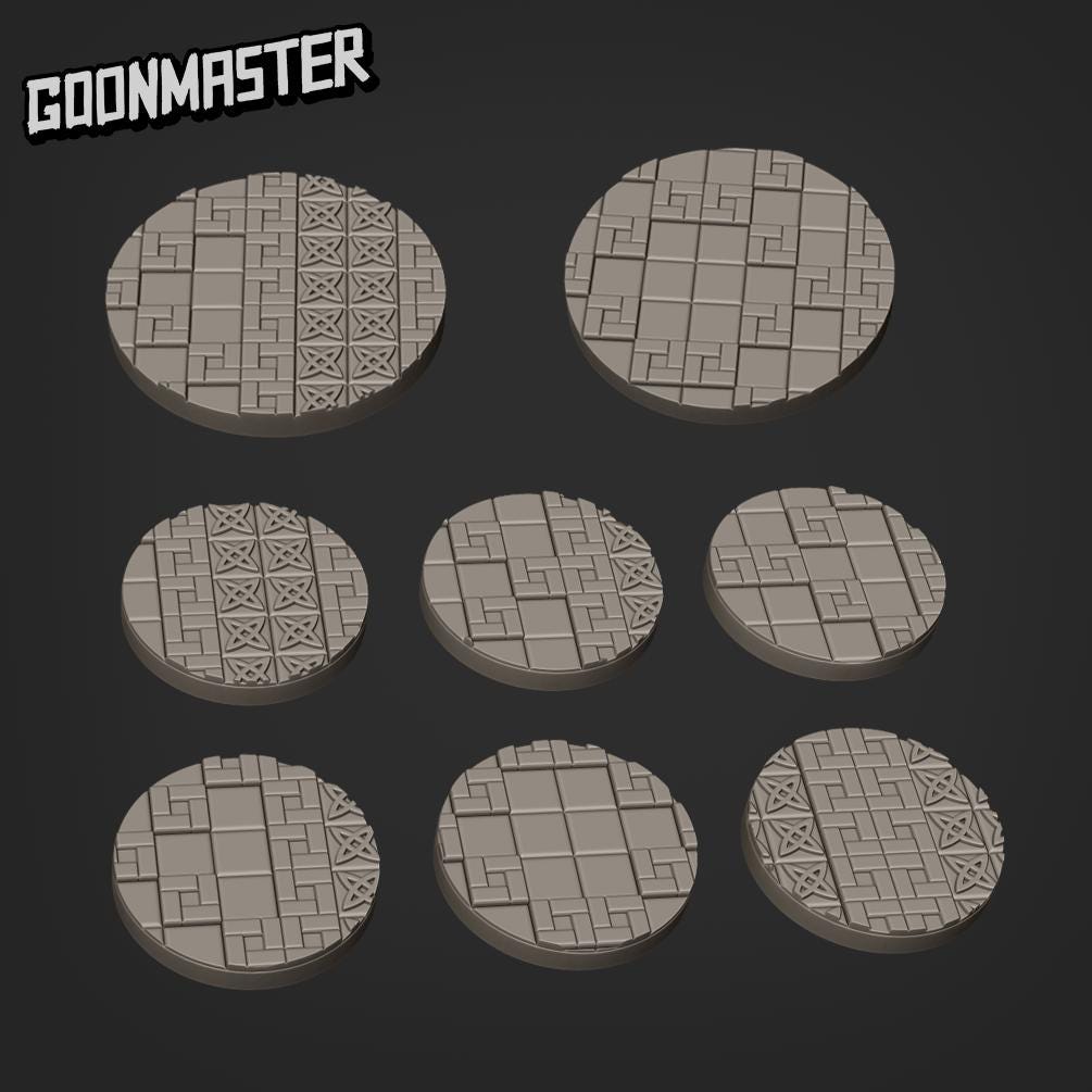 Tiled bases - Goonmaster | 28mm and 32mm | Wargaming | DnD | Tabletop Roleplaying