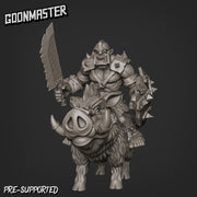 Orc Boar Rider- Goonmaster | 28mm and 32mm | Wargaming | DnD | Tabletop Roleplaying