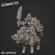 Orc Boar Rider- Goonmaster | 28mm and 32mm | Wargaming | DnD | Tabletop Roleplaying