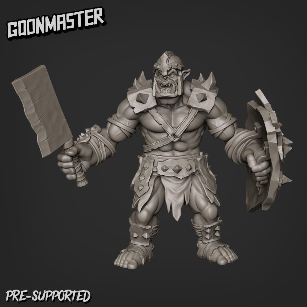 Orc Shield Infantry - Goonmaster | 28mm and 32mm | Wargaming | DnD | Tabletop Roleplaying
