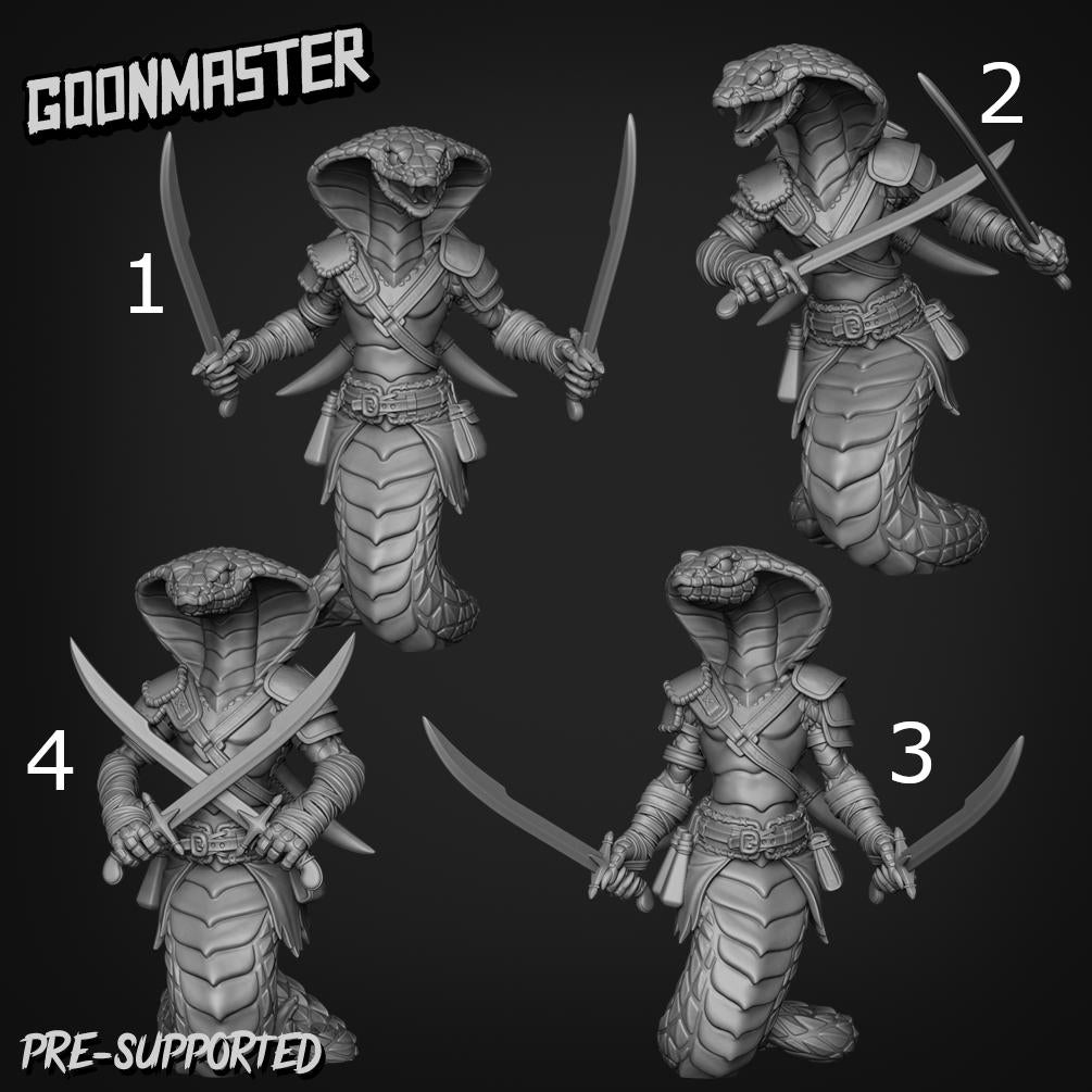 Snake Warrior - Goonmaster | 28mm and 32mm | Wargaming | DnD | Tabletop Roleplaying