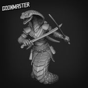 Snake Warrior - Goonmaster | 28mm and 32mm | Wargaming | DnD | Tabletop Roleplaying