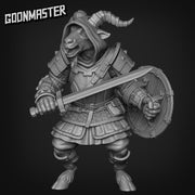 Black Goat Marauder Sword and Shield - Goonmaster | 28mm and 32mm | Wargaming | DnD | Tabletop Roleplaying