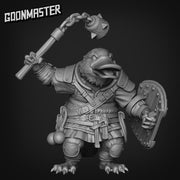 Platypus Flail and Shield Mercenary - Goonmaster | 28mm and 32mm | Wargaming | DnD | Tabletop Roleplaying