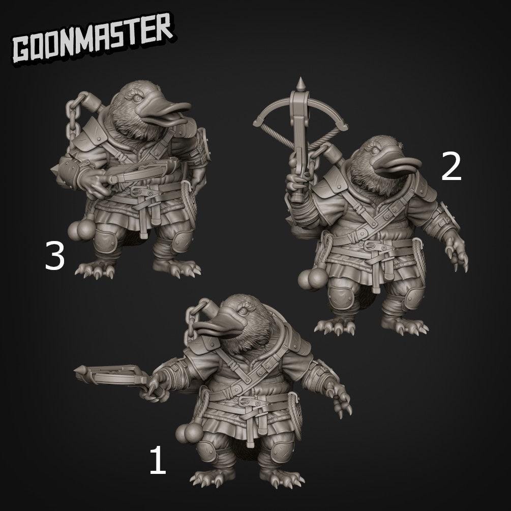 Platypus Crossbow Mercenary - Goonmaster | 28mm and 32mm | Wargaming | DnD | Tabletop Roleplaying