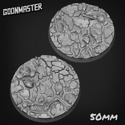 Dried Mud and Bone Bases - Goonmaster | 28mm and 32mm | Wargaming | DnD | Tabletop Roleplaying