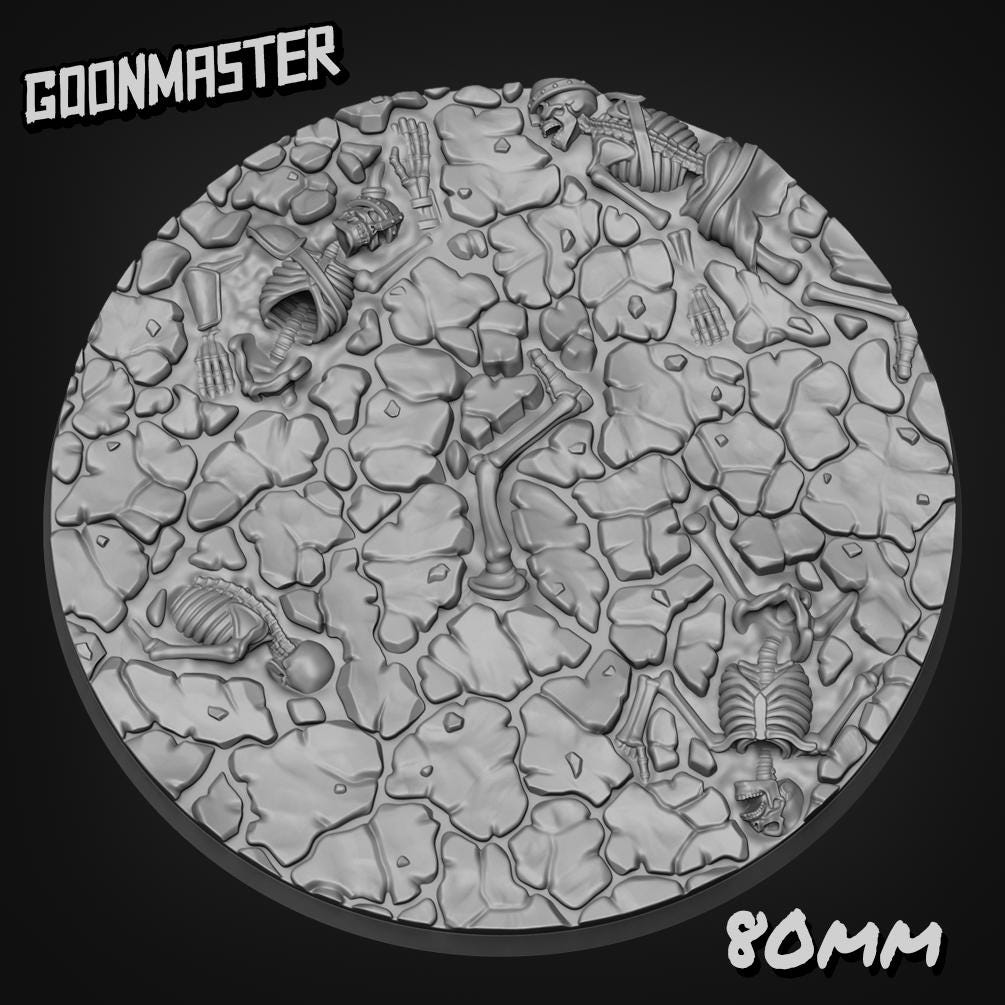 Dried Mud and Bone Bases - Goonmaster | 28mm and 32mm | Wargaming | DnD | Tabletop Roleplaying