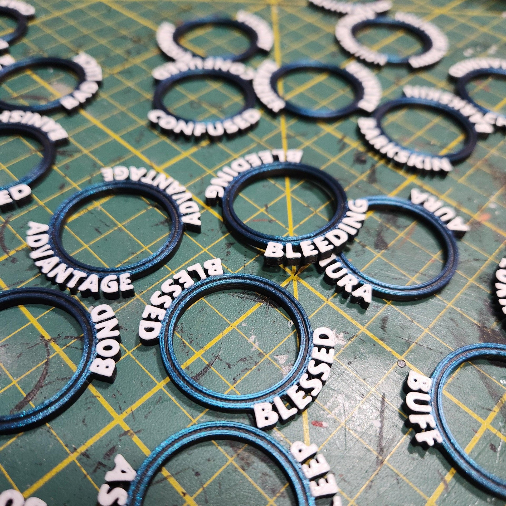 Base Status Rings - Epic Miniatures | 32mm Scale | 150+ Conditions! | 28mm and 32mm | Wargaming | DnD | Tabletop Roleplaying