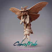 Fidelium Shaman Siridia, Mothfolk Priestess- CobraMode | Miniature | Wargaming | Roleplaying Games | 32mm