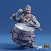 Dwarf Bard - Arcane Minis | 32mm | Drummer | Drums