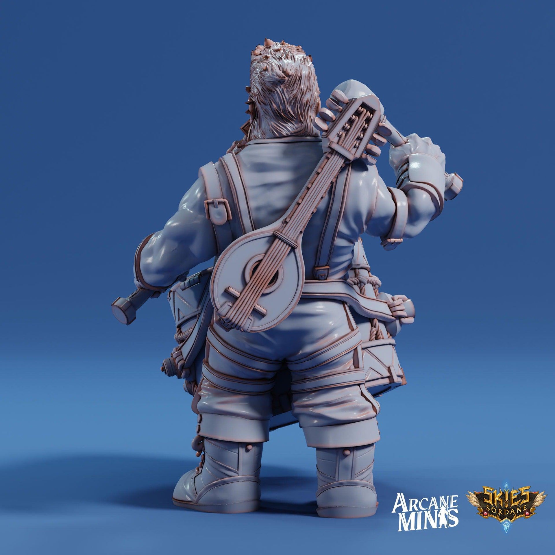 Dwarf Bard - Arcane Minis | 32mm | Drummer | Drums