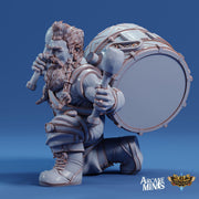 Dwarf Bard - Arcane Minis | 32mm | Drummer | Drums