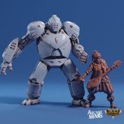 Brawler Guardian, Guard Mech - Arcane Minis | 32mm | Robot | Steampunk | Automoton
