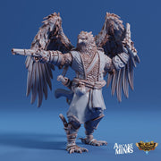 Avensari Pirate Ranger, Birdfolk Rogue - Arcane Minis | 32mm | Gunslinger | archer | Gunman