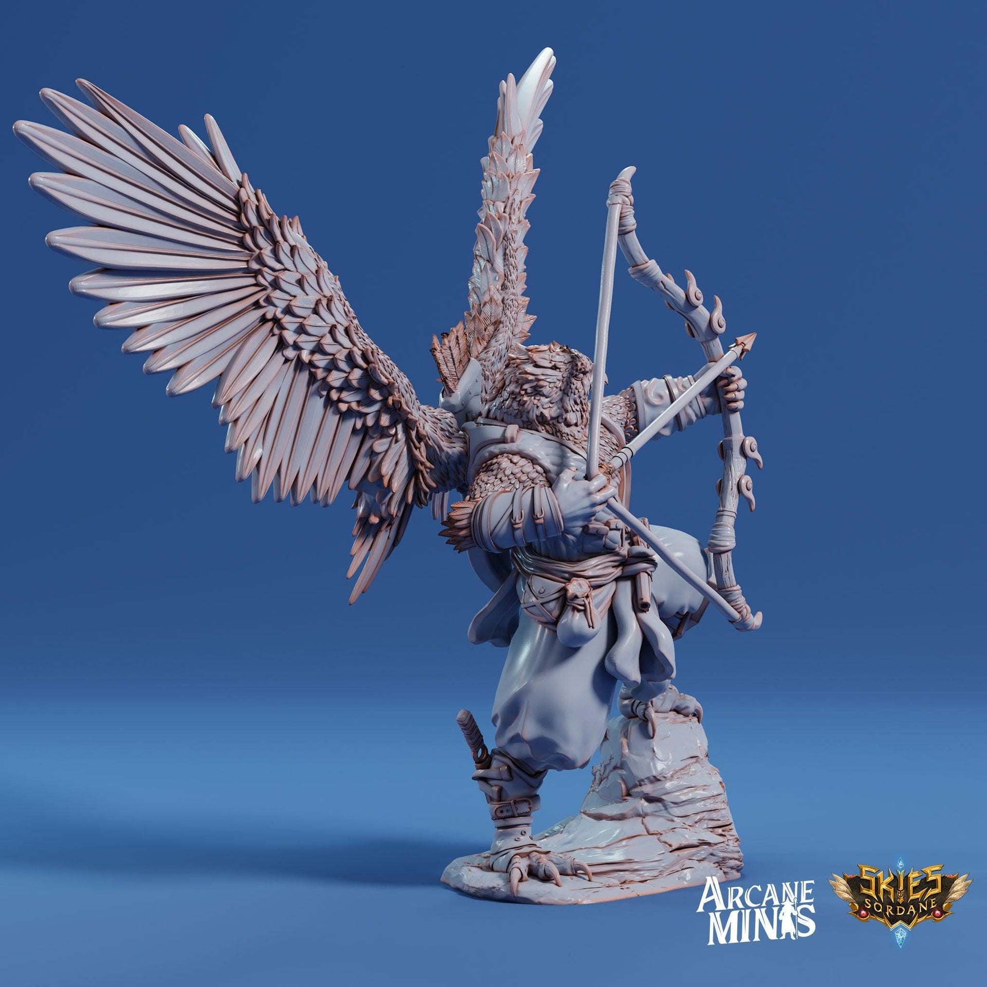 Avensari Pirate Ranger, Birdfolk Rogue - Arcane Minis | 32mm | Gunslinger | archer | Gunman