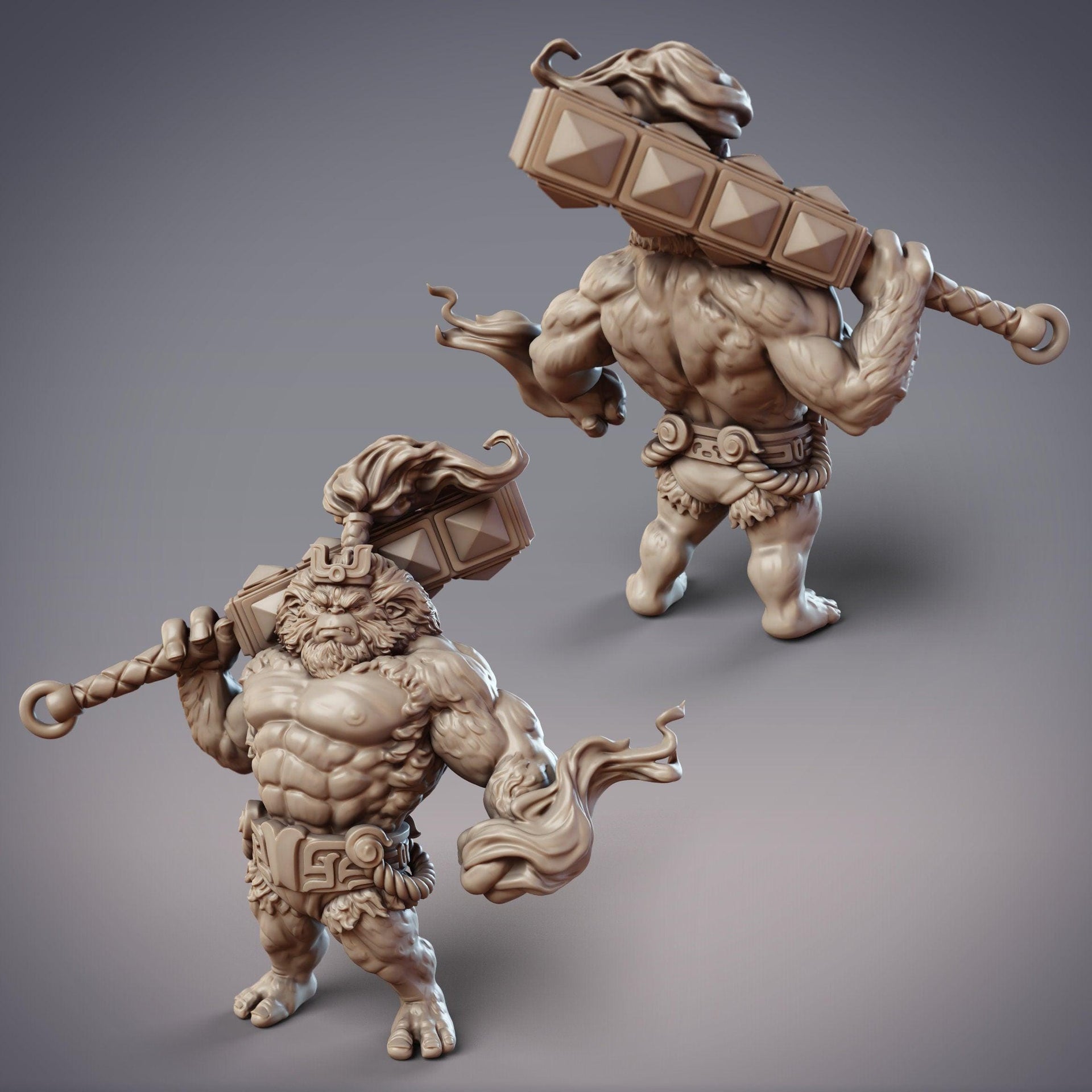 Xueren Adept Chongyang, Monkey Warrior - CobraMode | Miniature | Wargaming | Roleplaying Games | 32mm