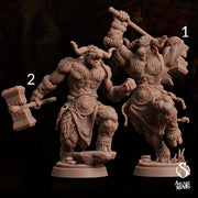 Tauriontaur Barbarian, Minotaur Warrior - Arcane Minis | 32mm | The Queens Deceit | Champion