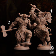 Tauriontaur Barbarian, Minotaur Warrior - Arcane Minis | 32mm | The Queens Deceit | Champion