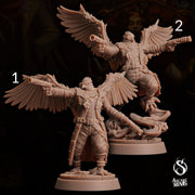 Avensari Eagalan Brawler, Birdfolk Rogue - Arcane Minis | 32mm The Queens Deceipt | Gunslinger | Pirate | Gunman