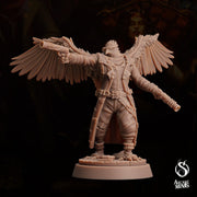 Avensari Eagalan Brawler, Birdfolk Rogue - Arcane Minis | 32mm The Queens Deceipt | Gunslinger | Pirate | Gunman