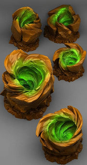 Vortex Stones Scatter Terrain - Fantastic Plants and Rocks | Print Your Monsters | DnD | Wargaming