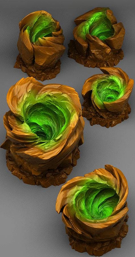 Vortex Stones Scatter Terrain - Fantastic Plants and Rocks | Print Your Monsters | DnD | Wargaming
