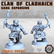 Space Dwarves, Clan of Cladhaich Gang Expansion - Print Minis | Sci Fi | Light Infantry | 28mm Heroic | Apocalypse | Miners | Imperial