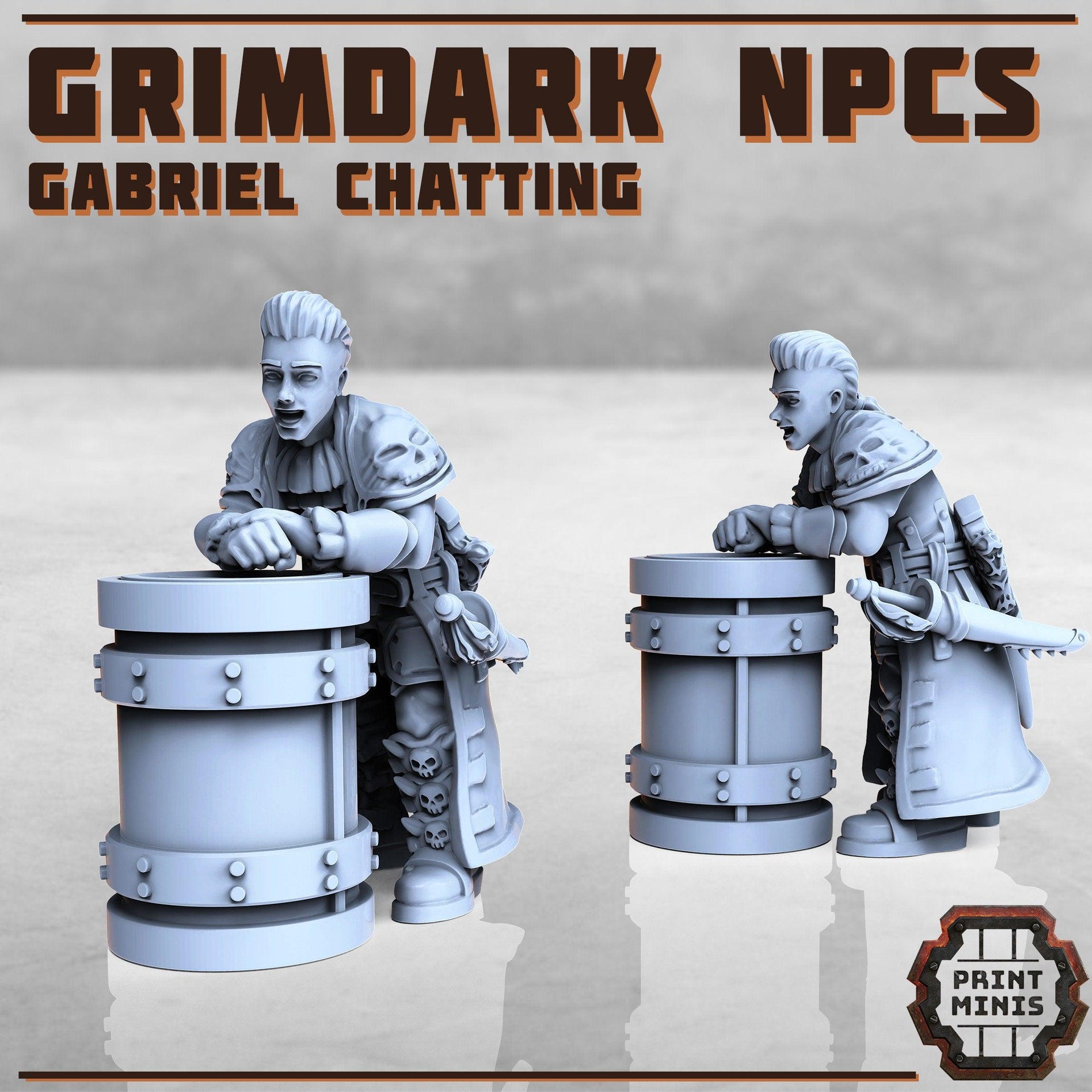 Grimdark NPCs - Print Minis | Sci Fi | 28mm Heroic | Bar | Arm Wrestling | Bench