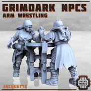 Grimdark NPCs - Print Minis | Sci Fi | 28mm Heroic | Bar | Arm Wrestling | Bench