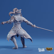 Cuthari Captain - Arcane Minis | 32mm | Pirate | Commander | Tentacles