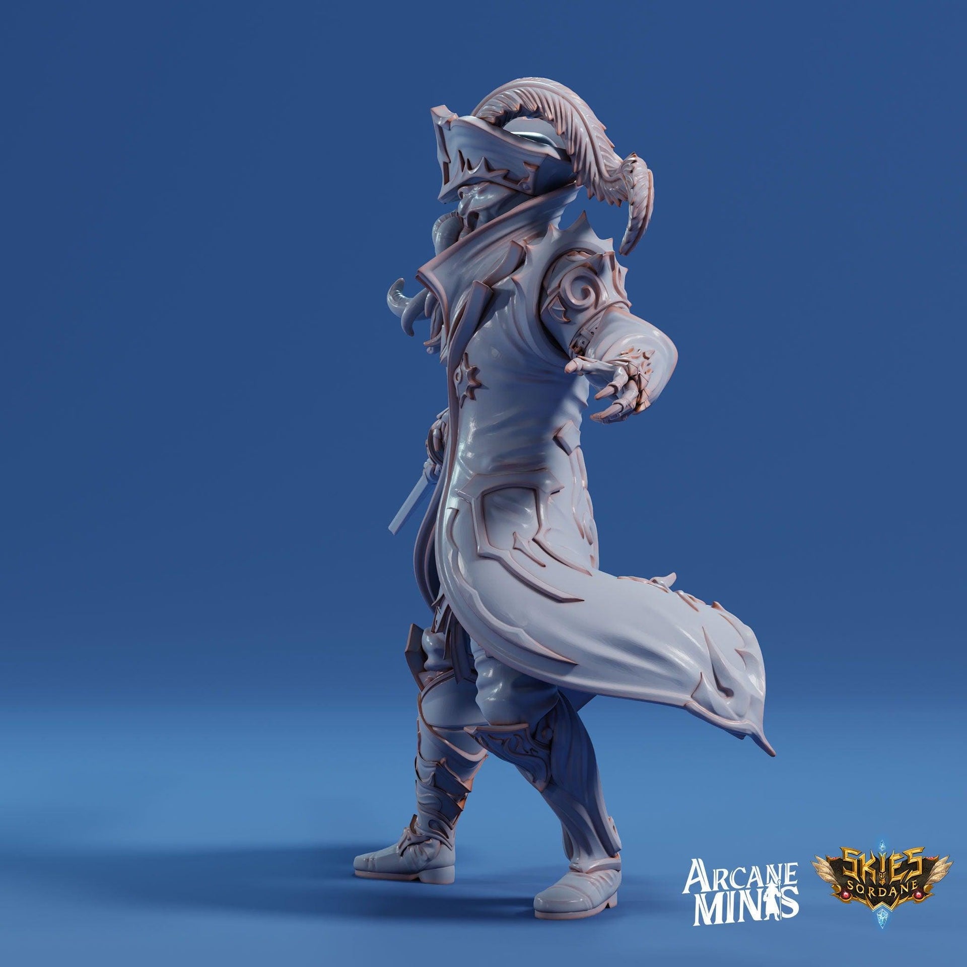 Cuthari Captain - Arcane Minis | 32mm | Pirate | Commander | Tentacles