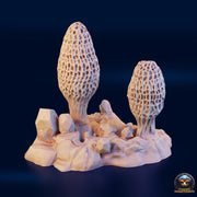 Giant Morel Mushroom Terrain - Fungal Tunnels by 3DHexes | Big Fungus Terrain for Roleplaying and Gaming | Shroom