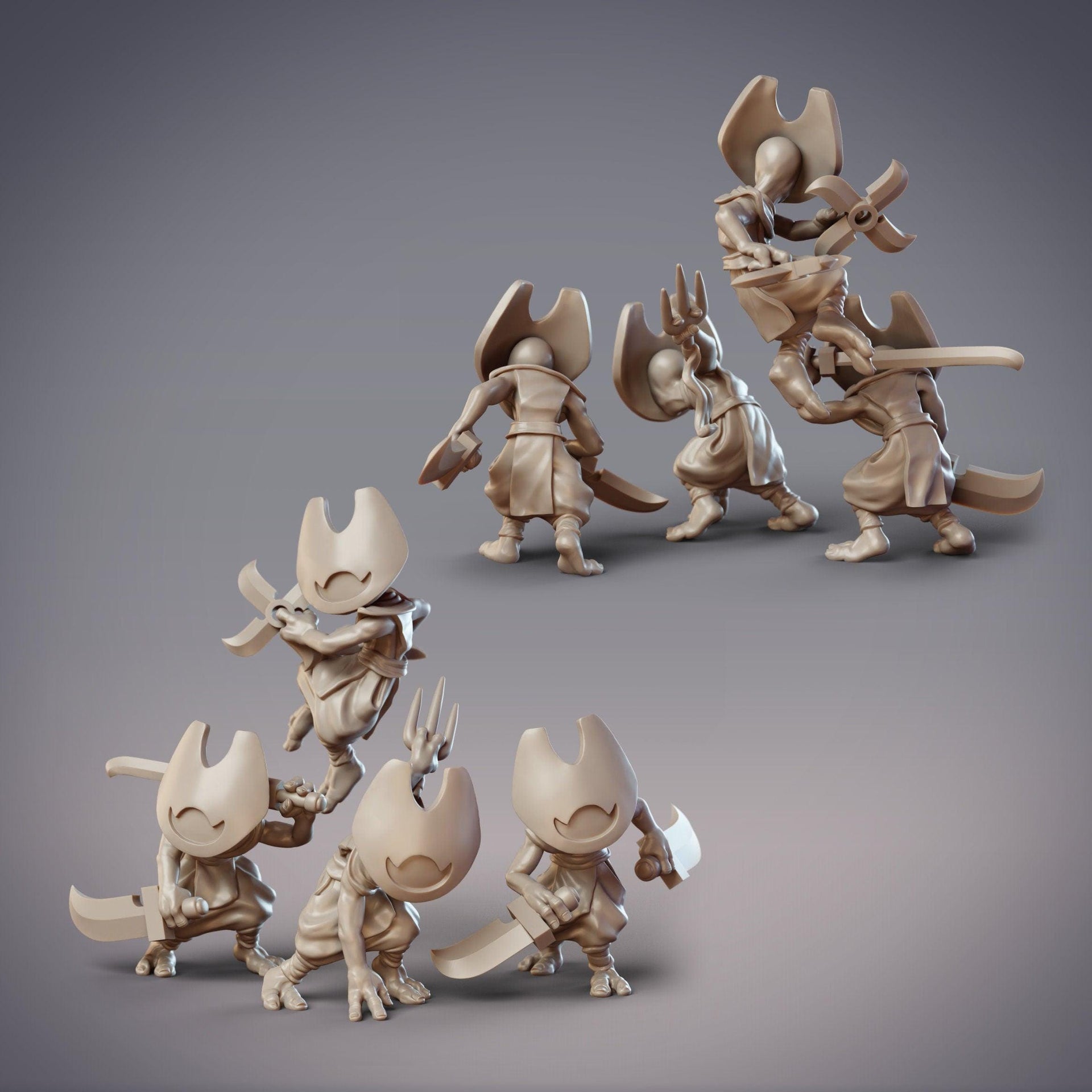 Nemesis 14 15 16 and 17, Demon Ninja Squad - CobraMode | Miniature | Wargaming | Roleplaying Games | 32mm | 54mm