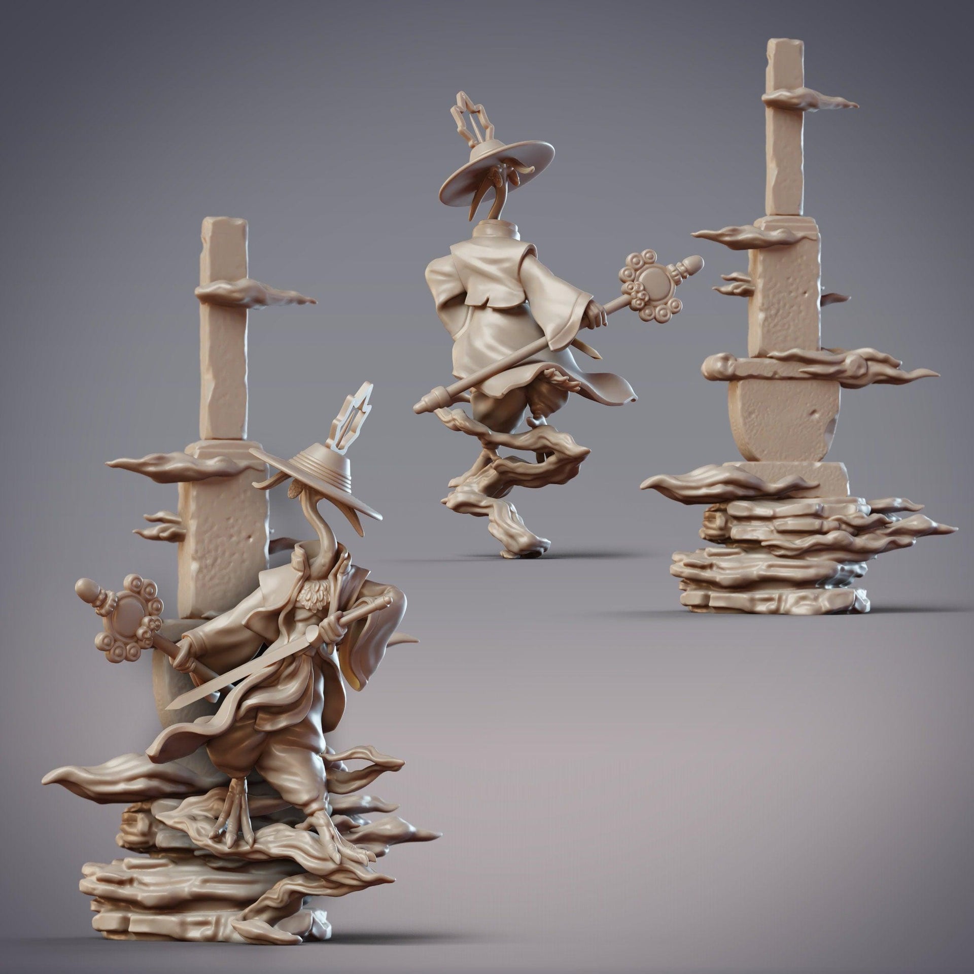 Feixian Warrior LiuYi, Crane Swordsman - CobraMode | MiniatureWargaming | Roleplaying Games | 32mm | 54mm