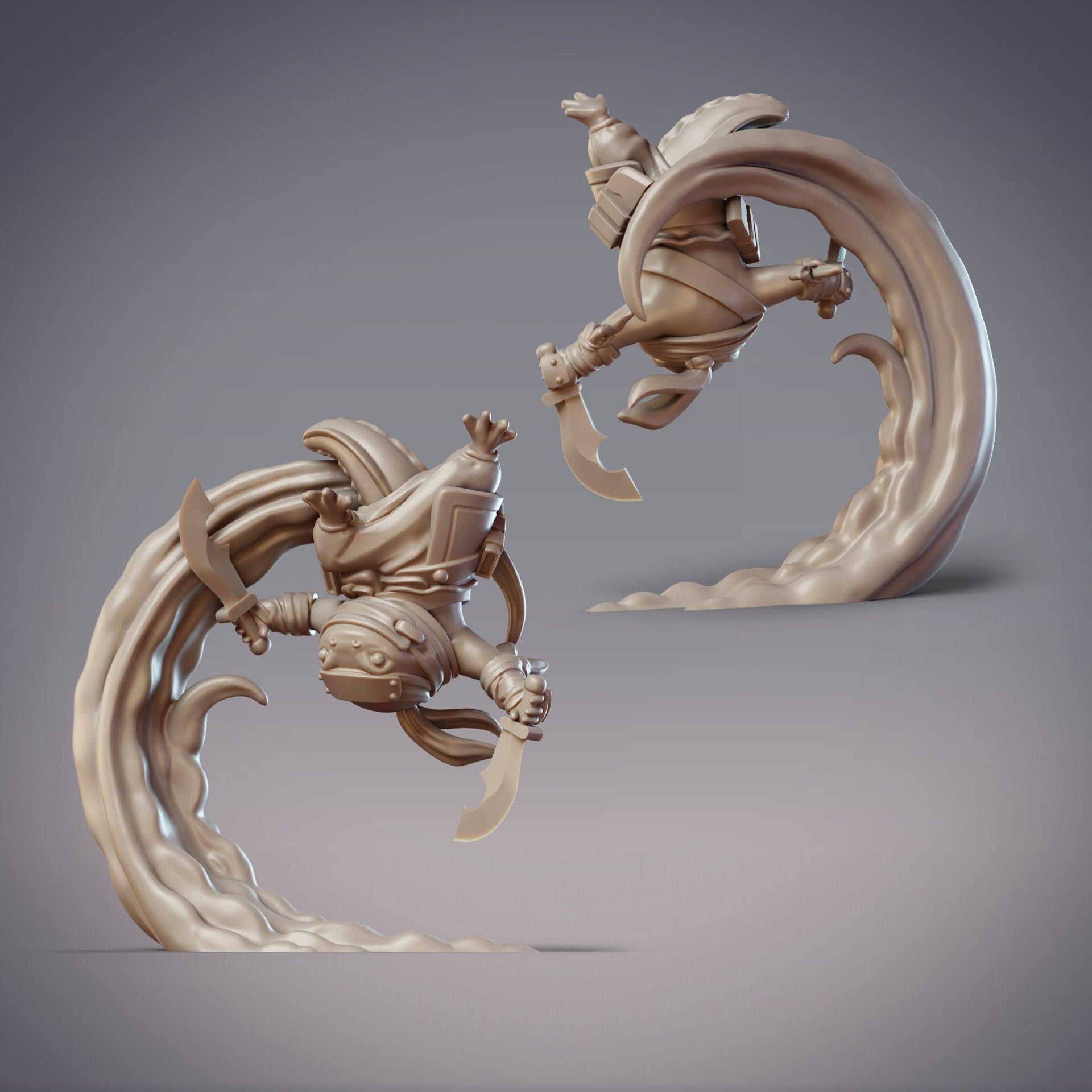 Hanzaki Ninja Hayami- CobraMode | Miniature | Wargaming | Roleplaying Games | 32mm | Shinobi | Axolotl | Acrobat