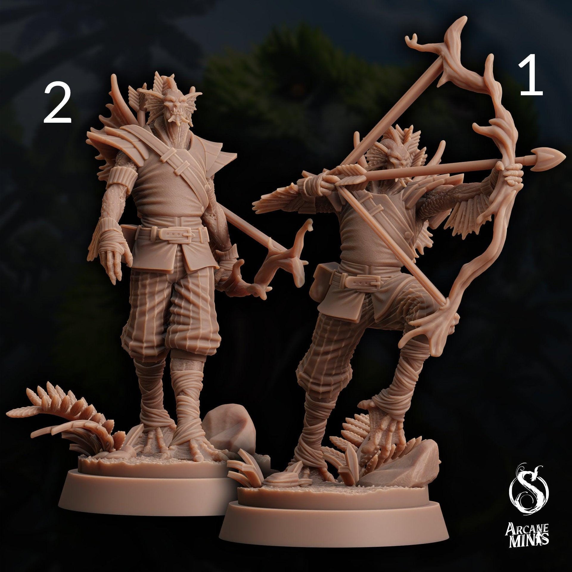 Sahuagin Ranger - Arcane Minis | 32mm | Dino Domination | Scout | Rogue | Bandit