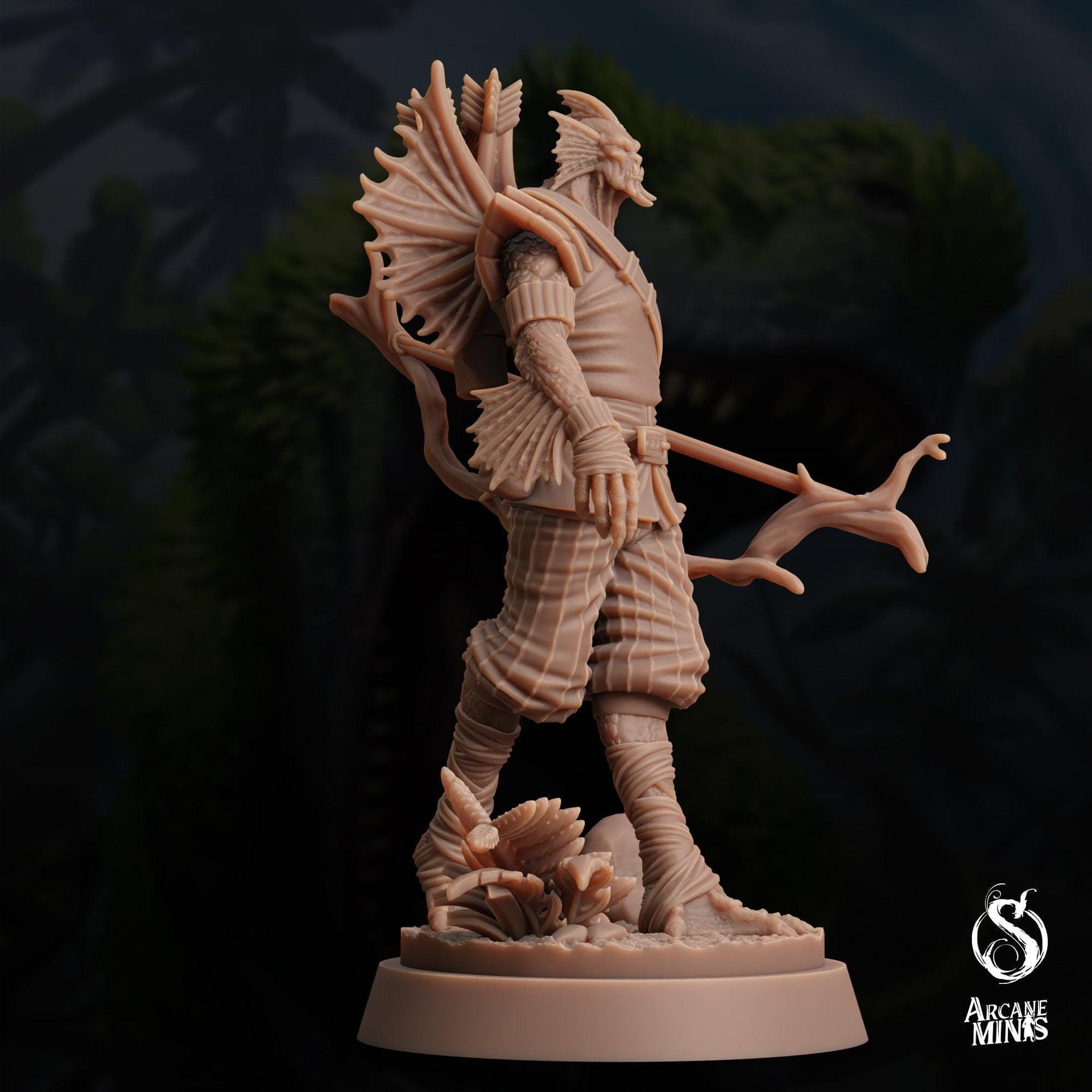 Sahuagin Ranger - Arcane Minis | 32mm | Dino Domination | Scout | Rogue | Bandit
