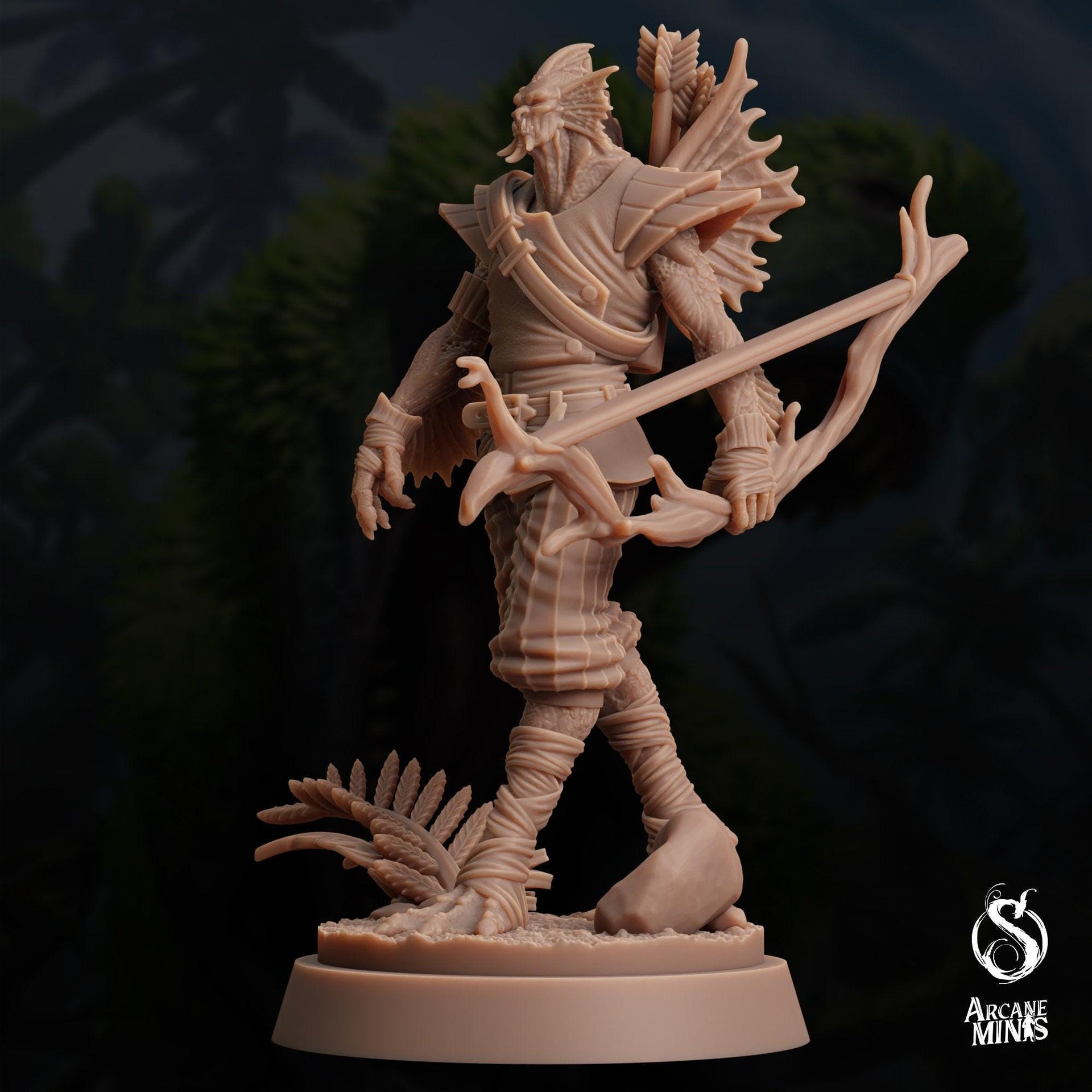 Sahuagin Ranger - Arcane Minis | 32mm | Dino Domination | Scout | Rogue | Bandit