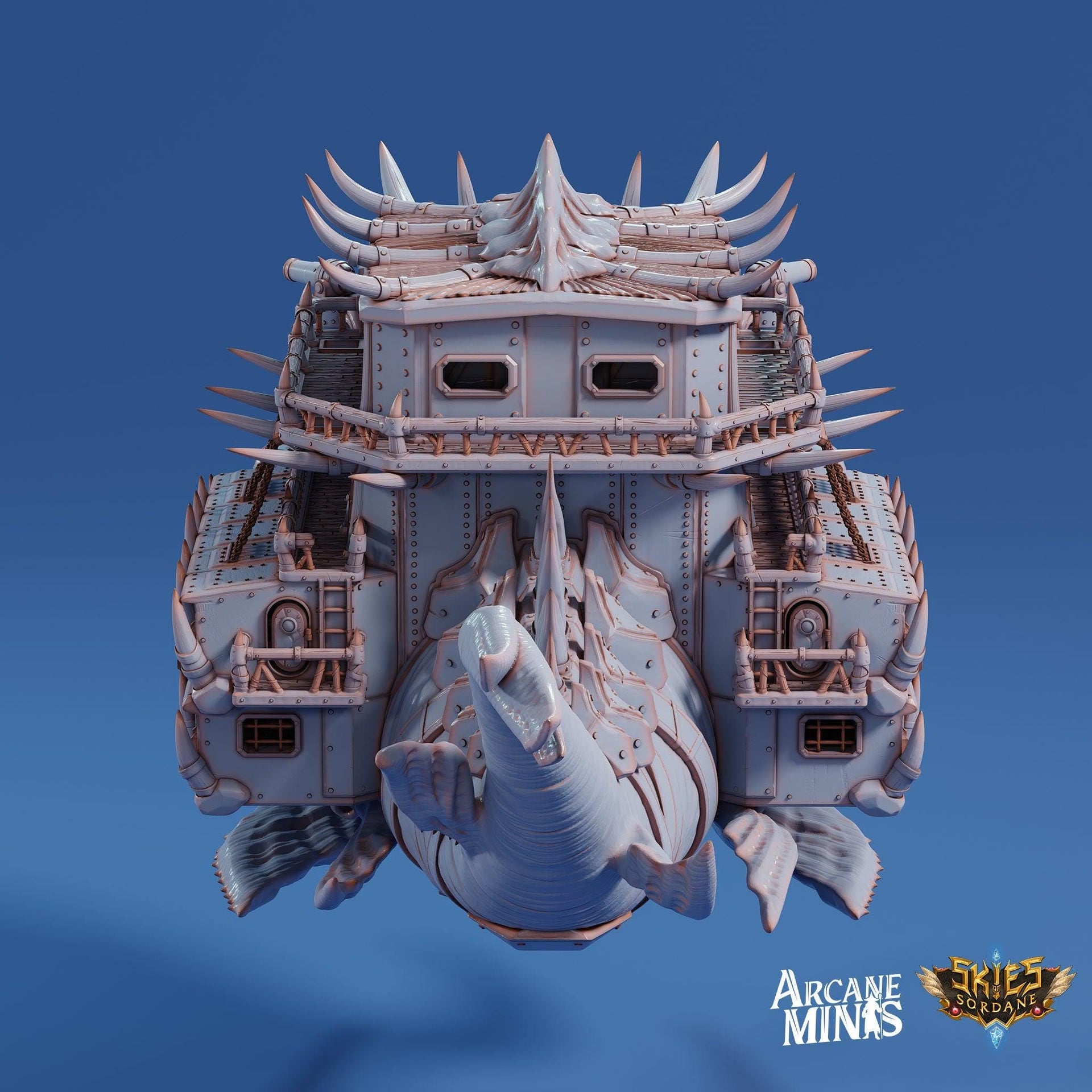 Korranir Class Dreadnought - Arcane Minis | 32mm | 131 CM (4ft) Long! | Airship | Beast | Huge