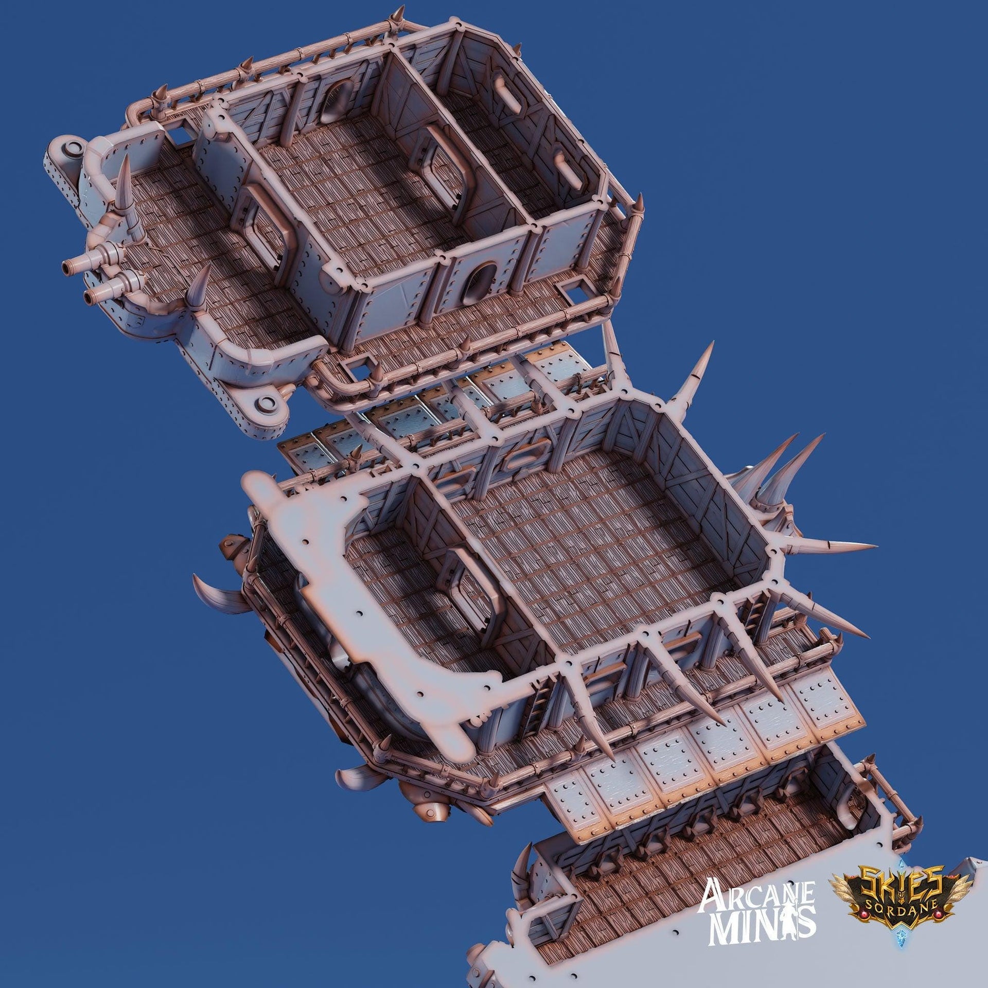 Korranir Class Dreadnought - Arcane Minis | 32mm | 131 CM (4ft) Long! | Airship | Beast | Huge