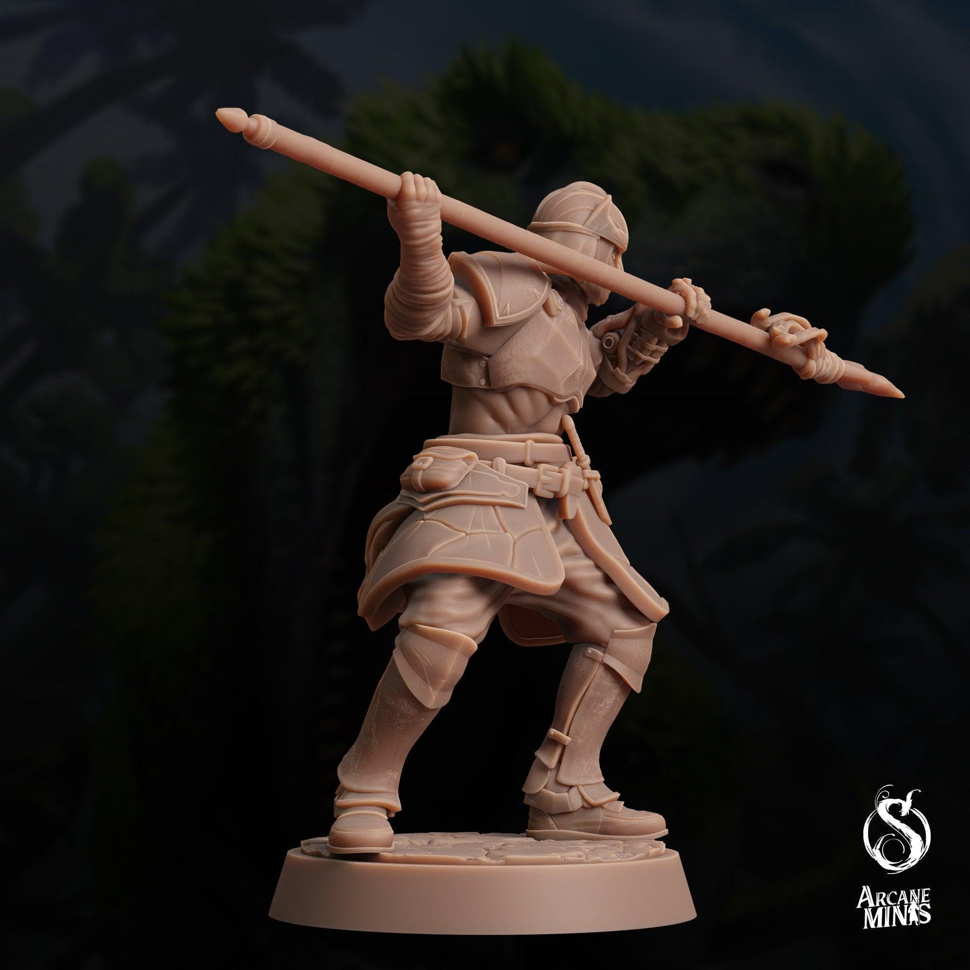 Human Town Guard - Arcane Minis | 32mm | Dino Domination | Fighter | Knight | Soldier