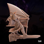 Human Frost Barbarian, Male- Arcane Minis | 32mm | Raiders of Ruin | Axe | Fighter | Skyboard | Airship