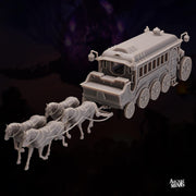 Oras Luxury Carriage - Arcane Minis | 32mm | Raiders of Ruin | Flying | Streampunk | Horse Drawn