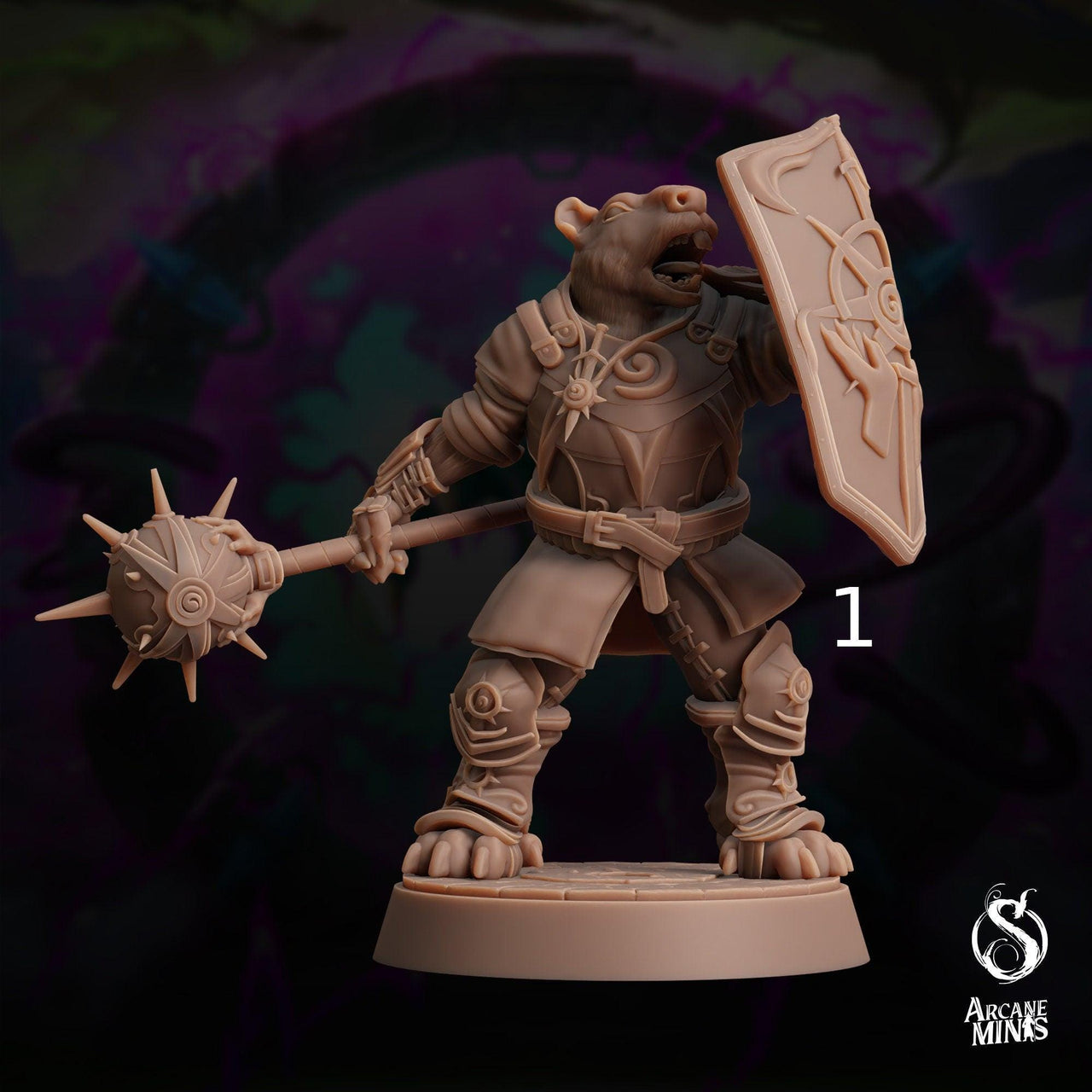 Cappy Paladin, Capybara Knight- Arcane Minis | 32mm | The Skybreaker Chronicles | Capybara folk