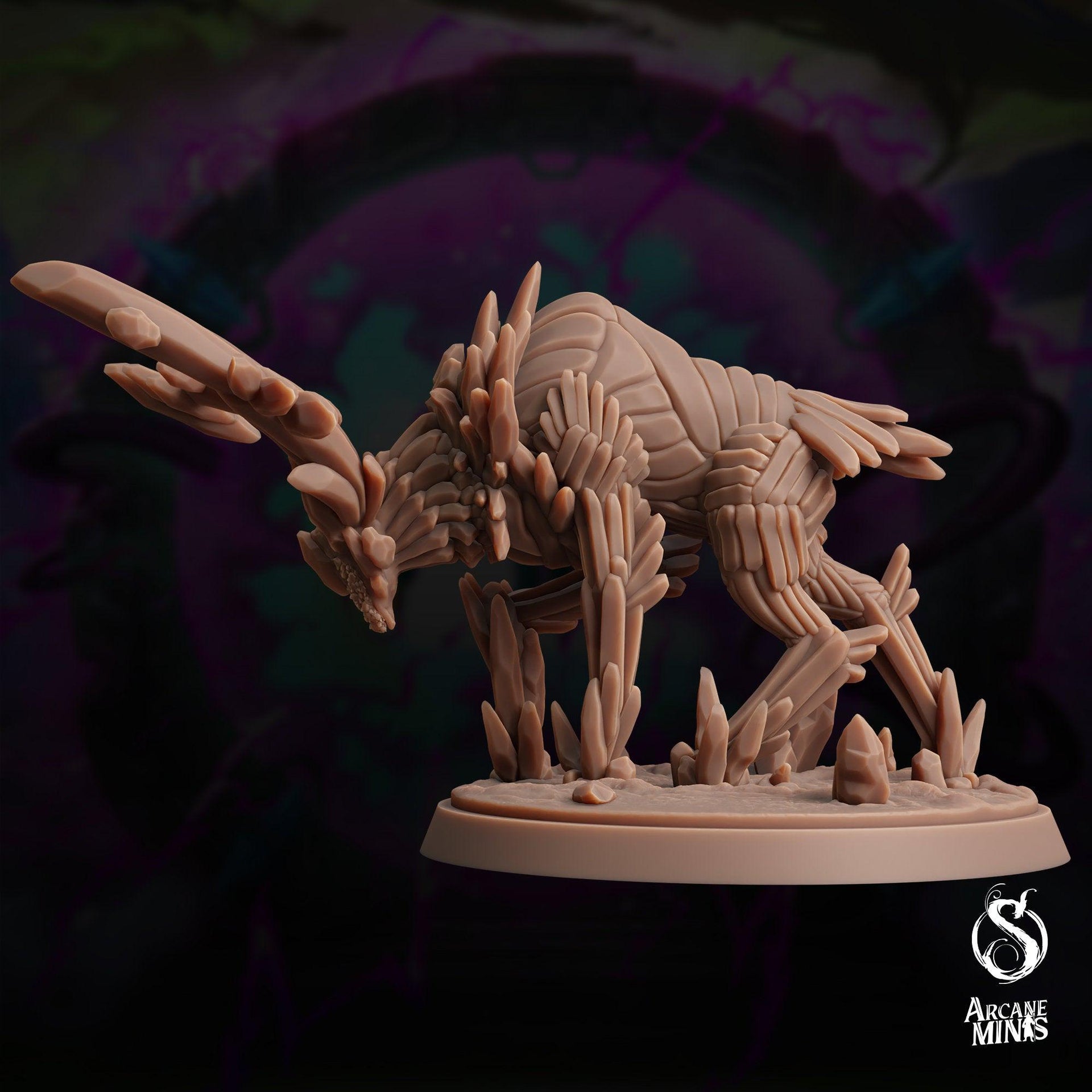 Moonshard Elemental, Crystal Deer - Arcane Minis | 32mm | The Skybreaker Chronicles | Construct | Gem