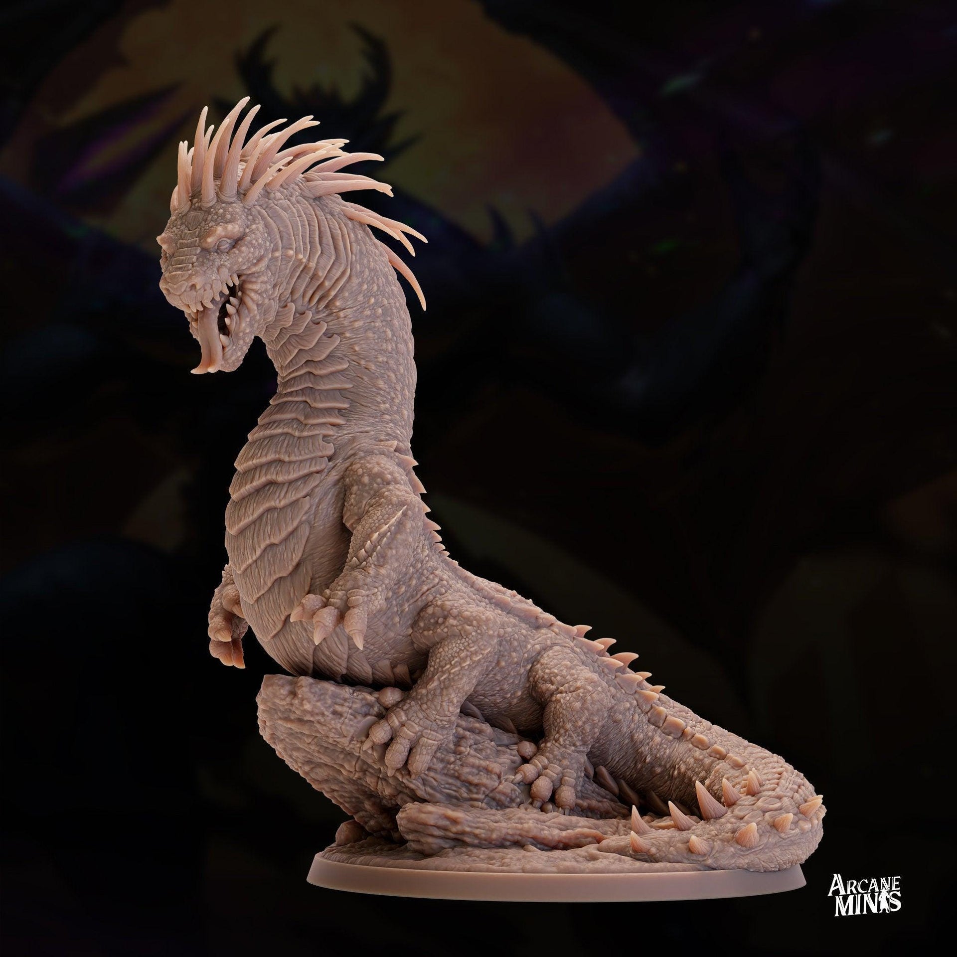 Scaleburn Basilisk - Arcane Minis | 32mm | Monster Madness | Dragon | Huge | Behir