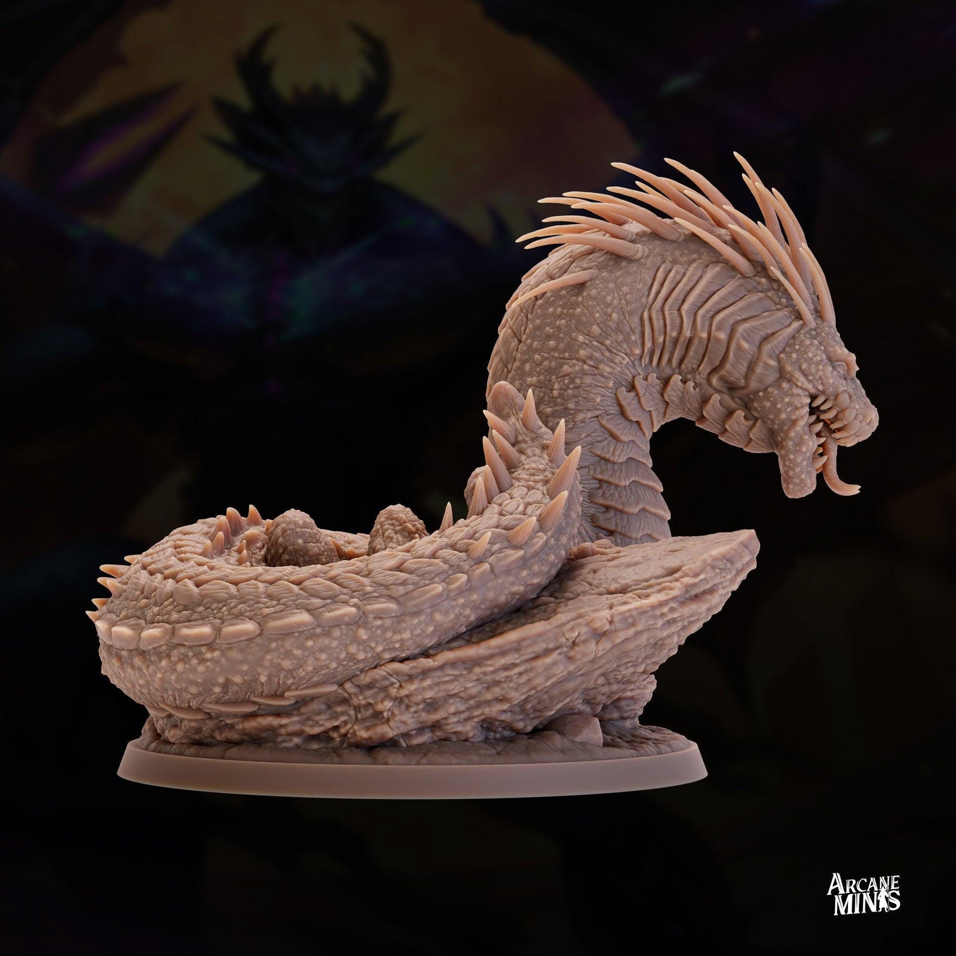 Scaleburn Basilisk - Arcane Minis | 32mm | Monster Madness | Dragon | Huge | Behir