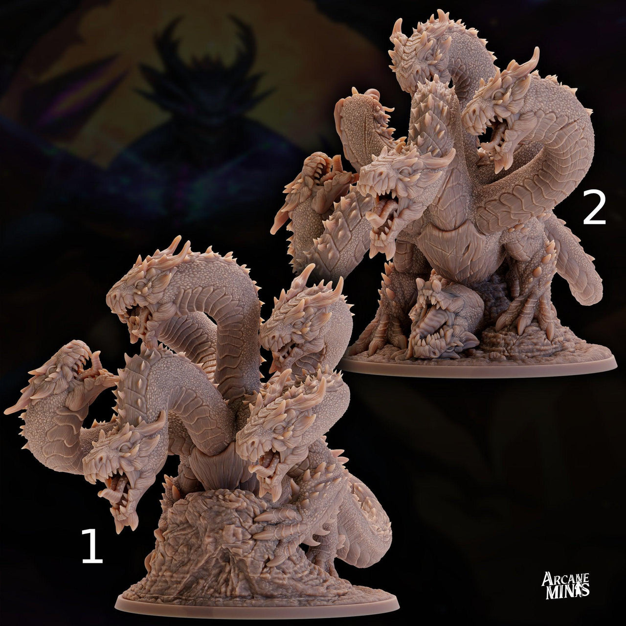 Hexblood Hydra - Arcane Minis | 32mm | Monster Madness | Dragon | Huge