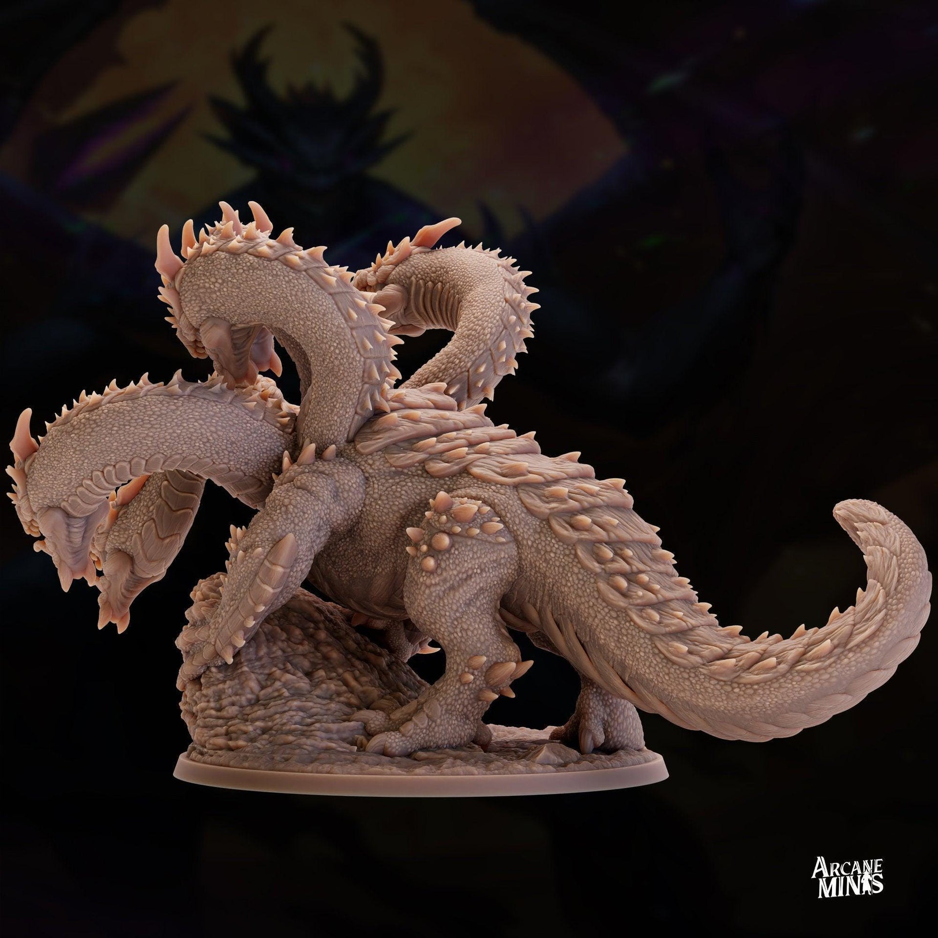 Hexblood Hydra - Arcane Minis | 32mm | Monster Madness | Dragon | Huge
