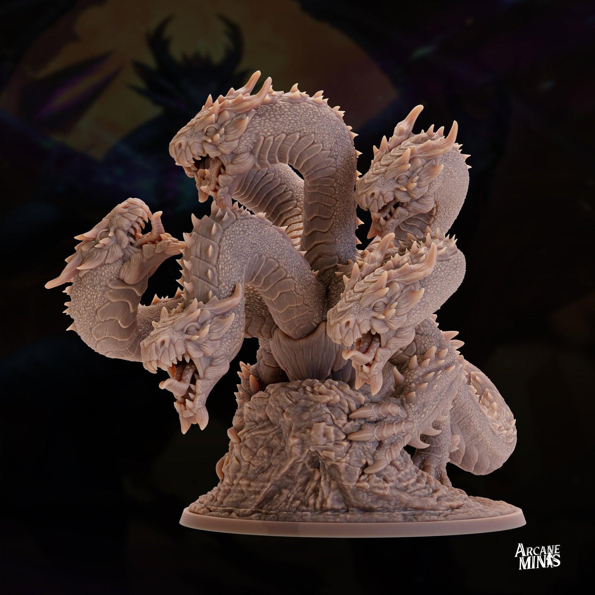 Hexblood Hydra - Arcane Minis | 32mm | Monster Madness | Dragon | Huge